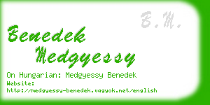 benedek medgyessy business card